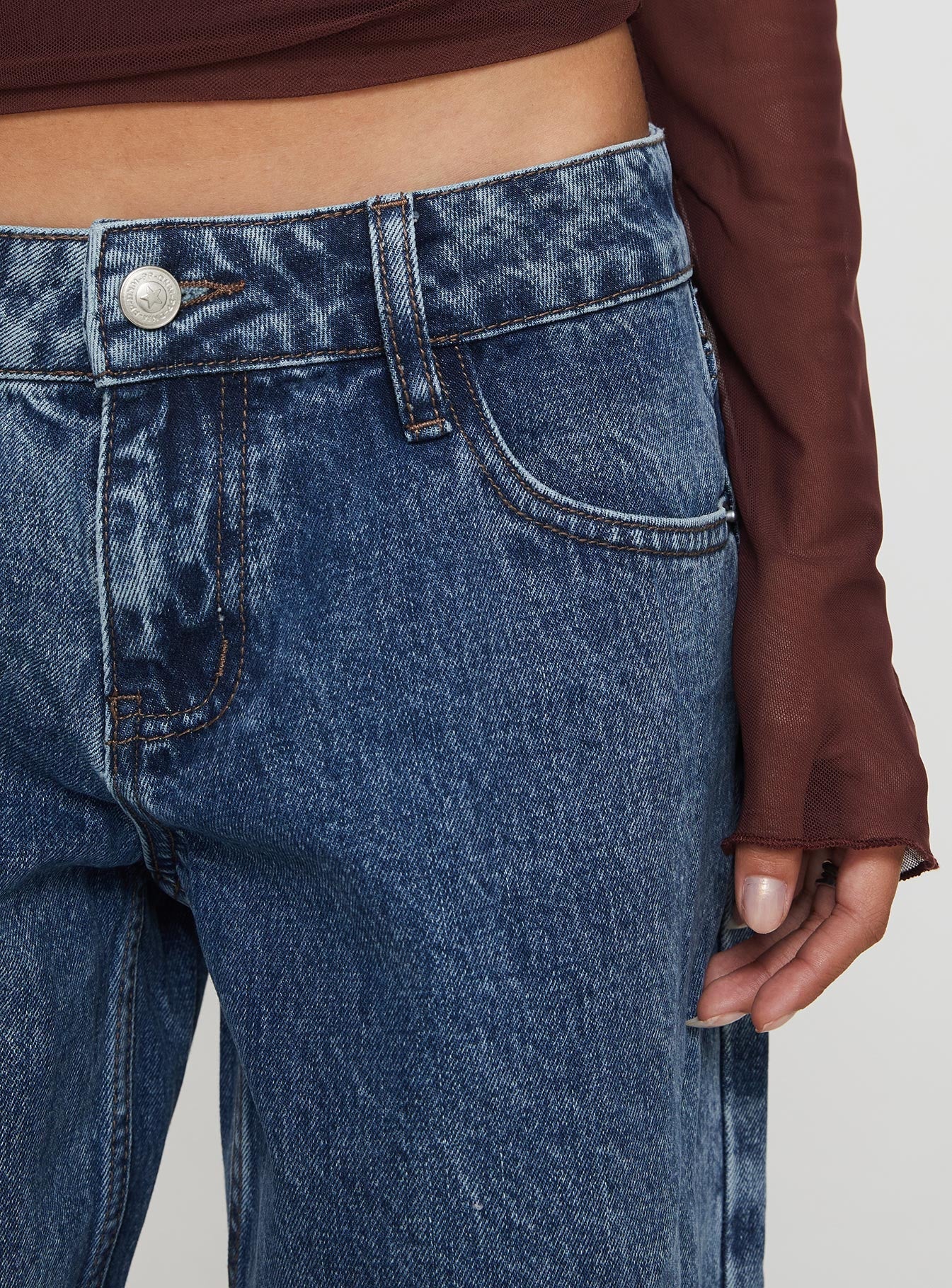 Ellanor Low Rise Slouch Denim Jean Mid Blue - Image 6