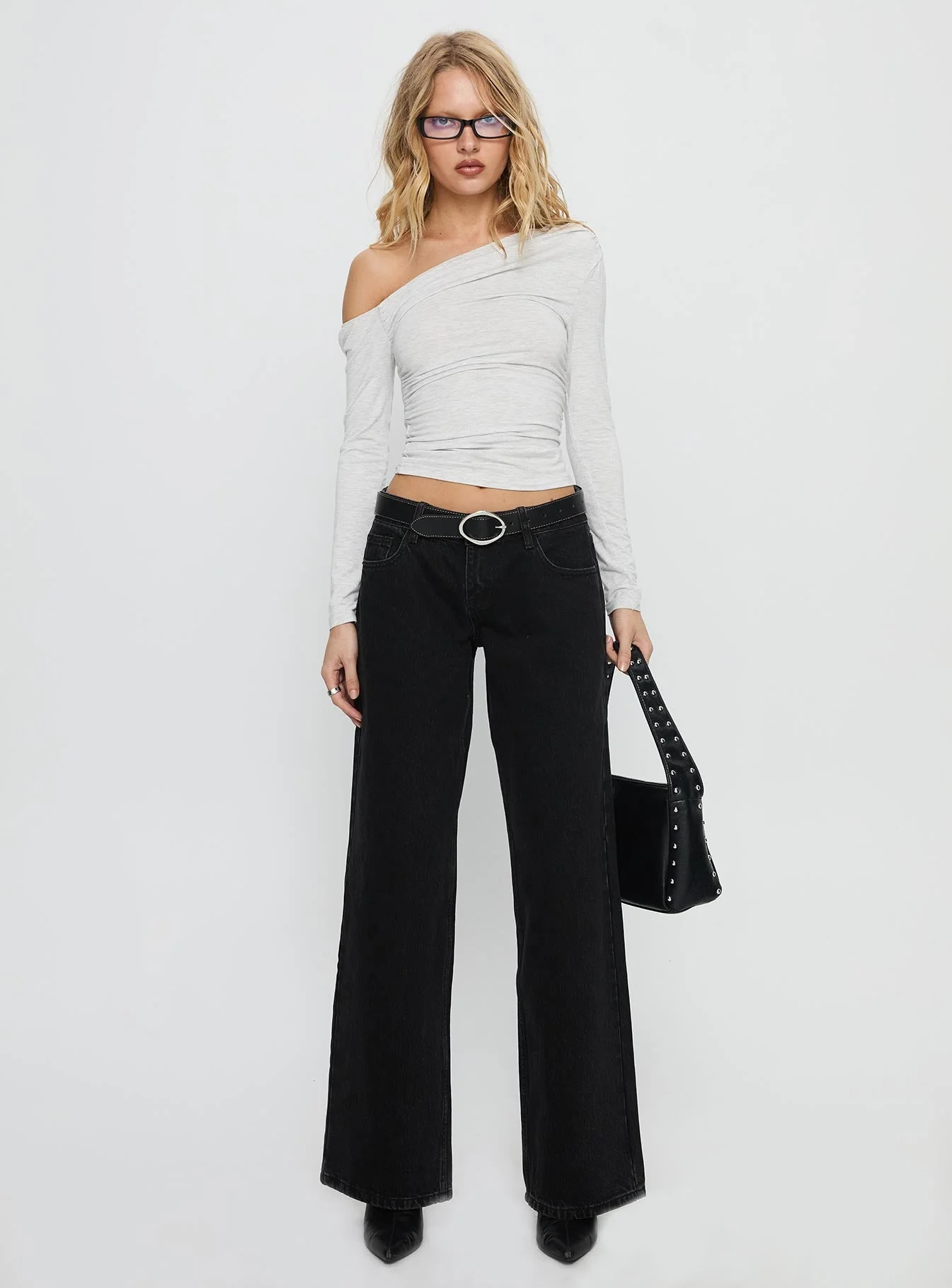 Ellanor Low Rise Slouch Denim Jean Washed Black - Image 7