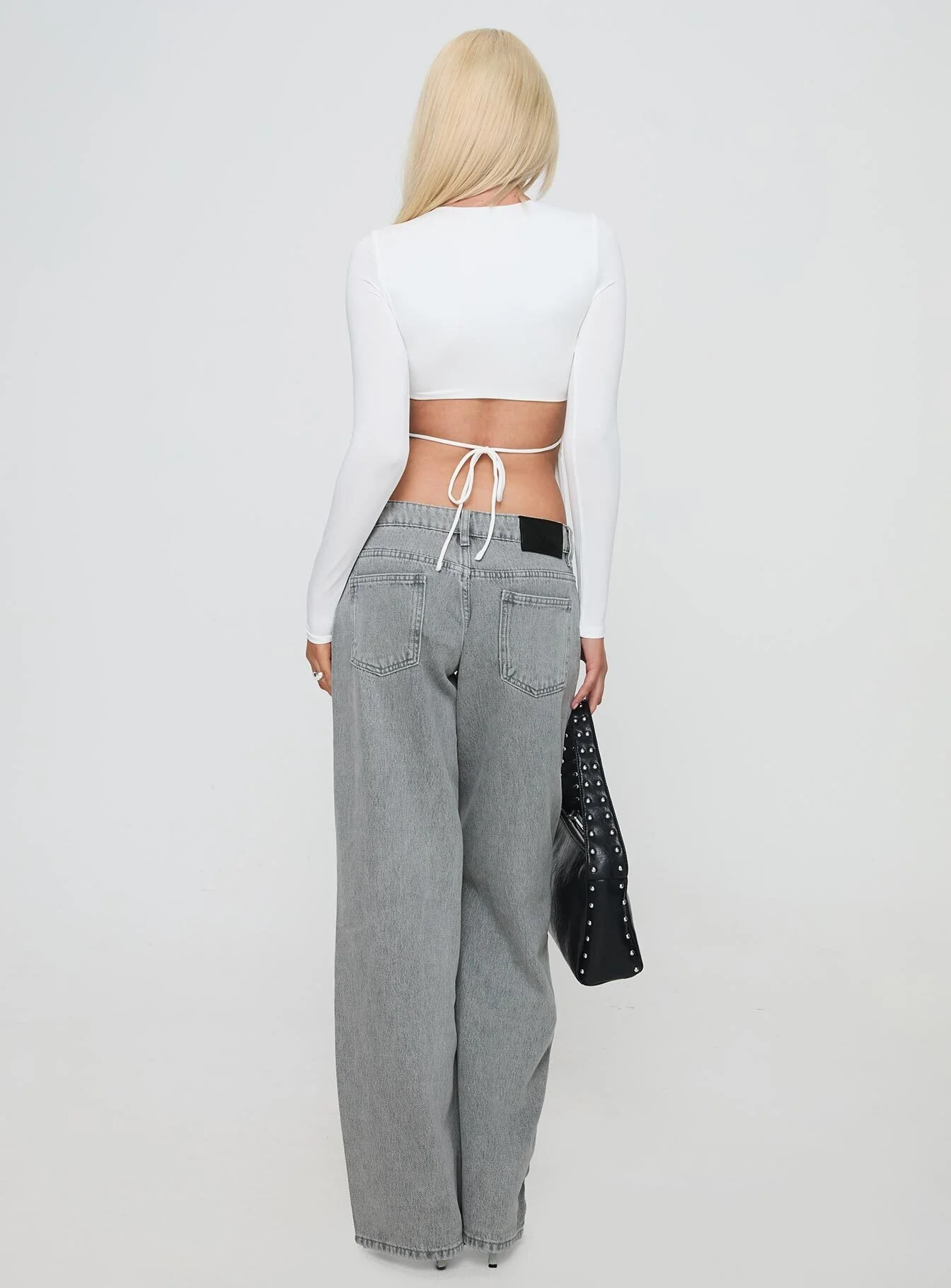 Ellanor Low Rise Straight Leg Jean Washed Grey - Image 5