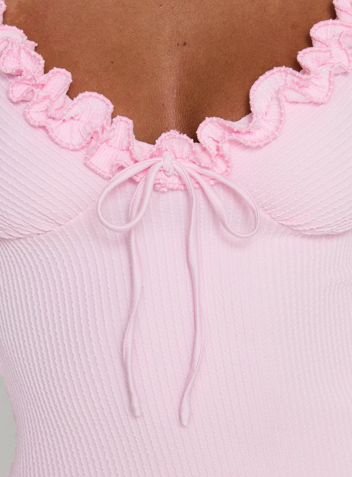 Elsy Ruffle Mini Dress Pink - Image 6
