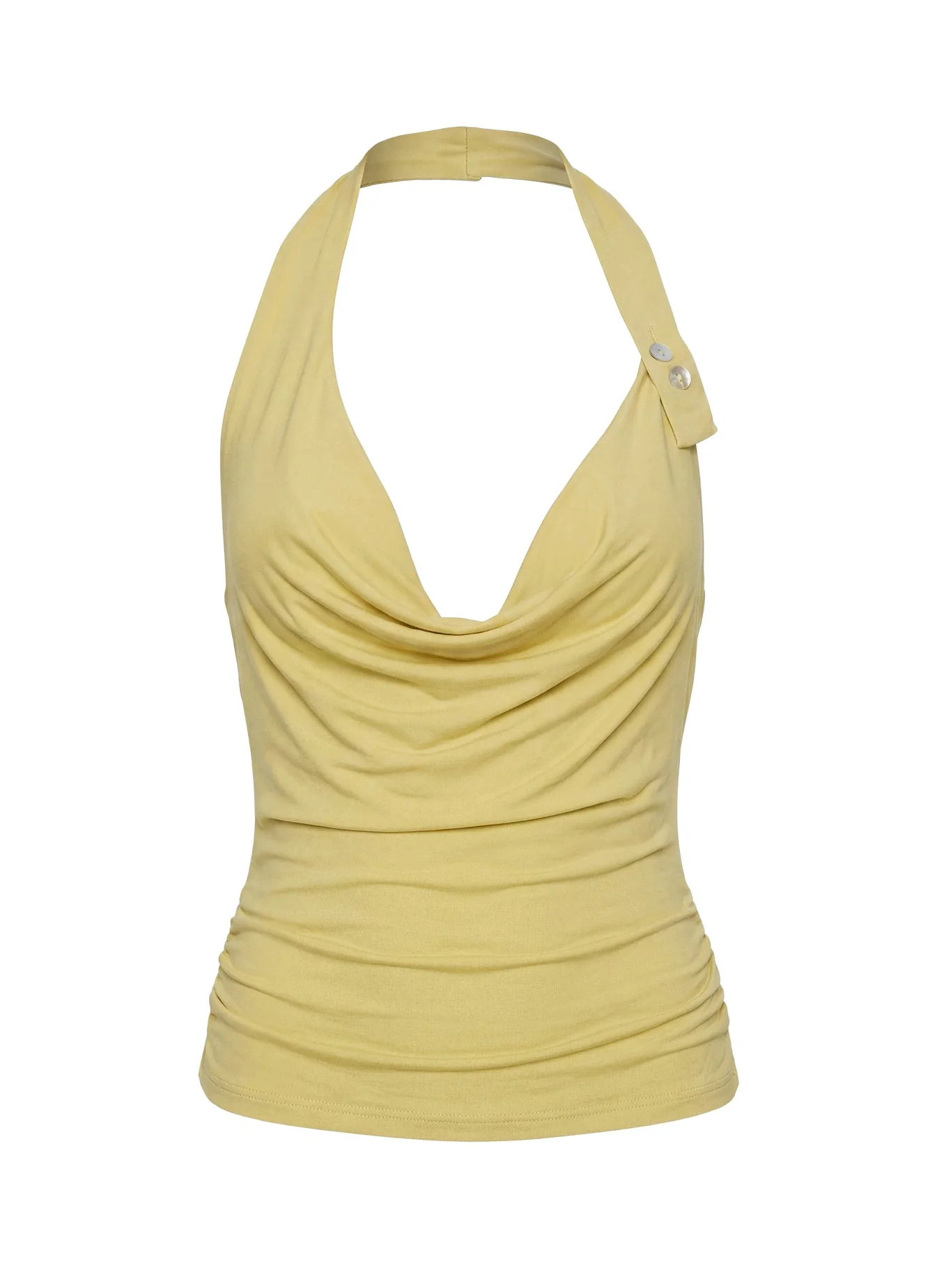 Esperia Halter Cowl Neck Top Green - Image 9