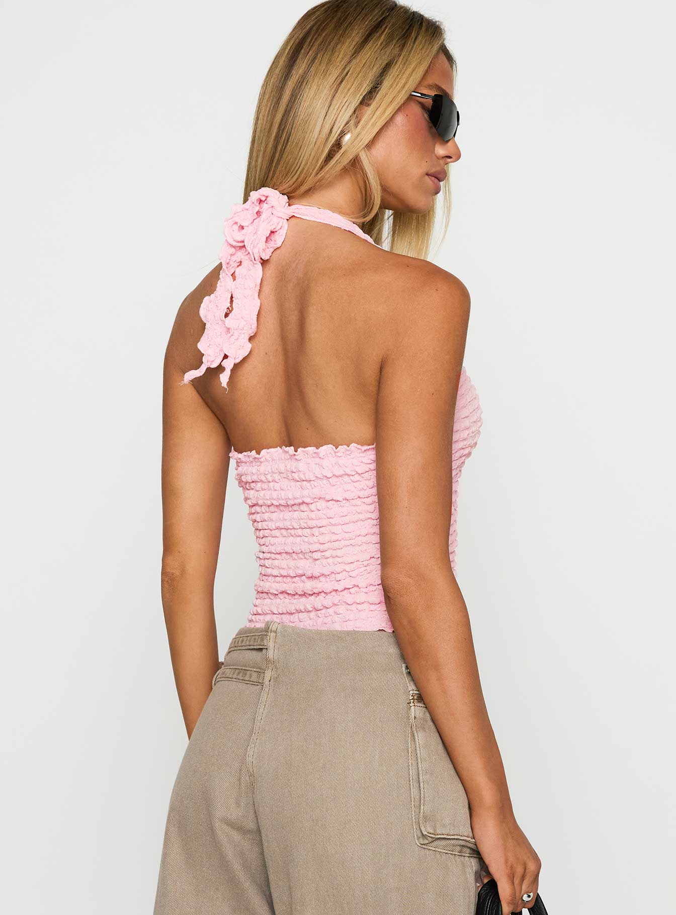 Eventually Textured Top Pink - Image 5