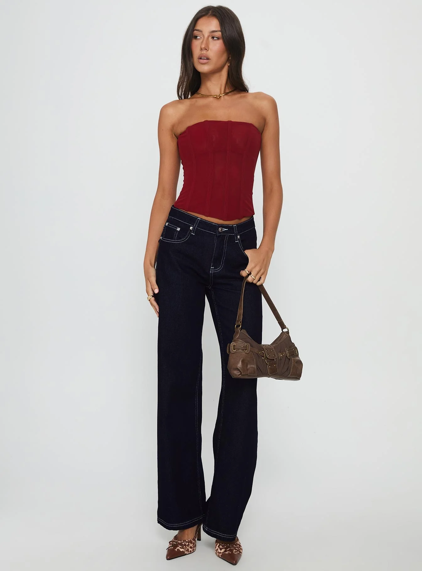 Everlong Mid Rise Straight Leg Jeans Indigo Wash - Image 3