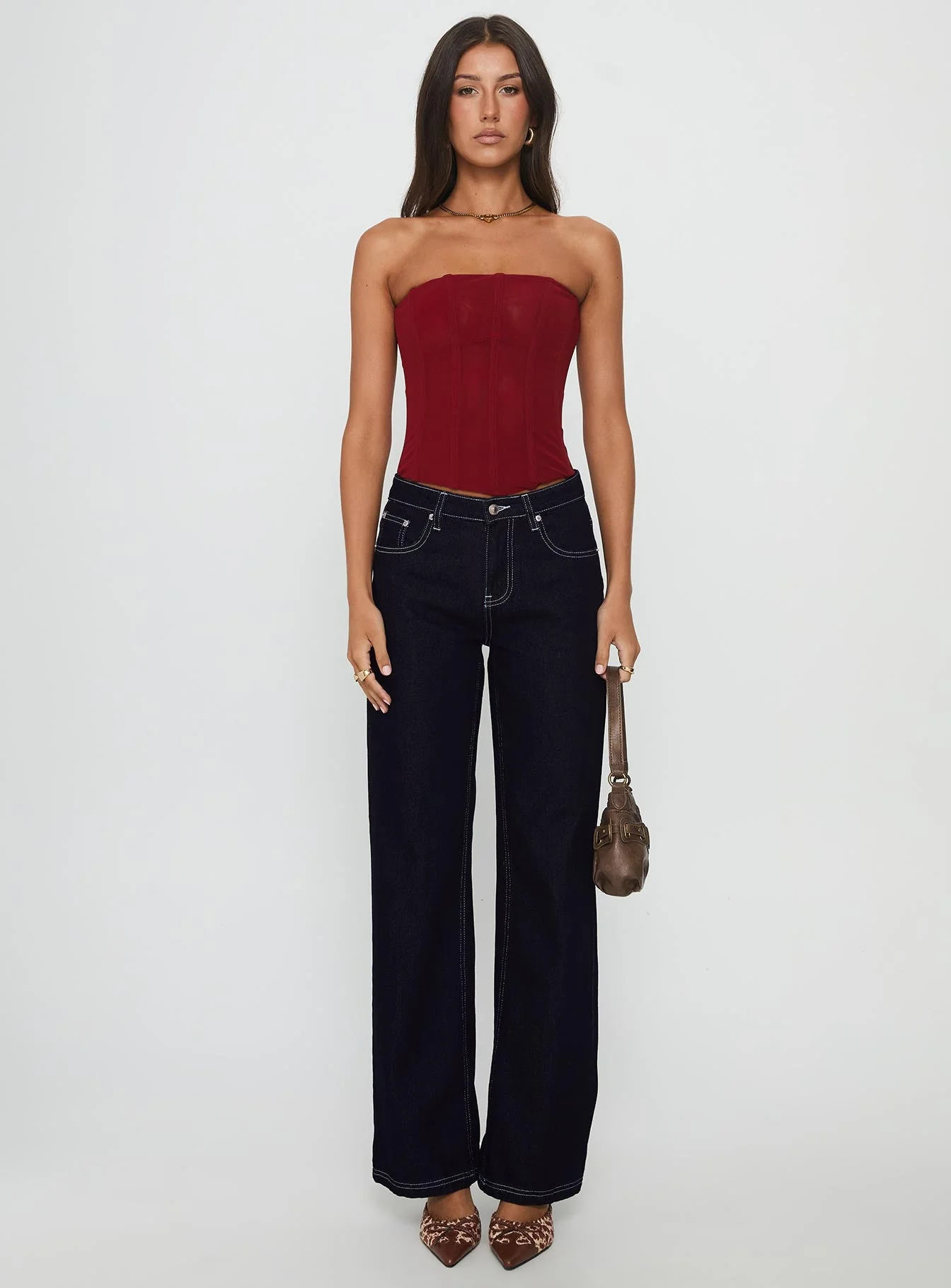 Everlong Mid Rise Straight Leg Jeans Indigo Wash - Image 7