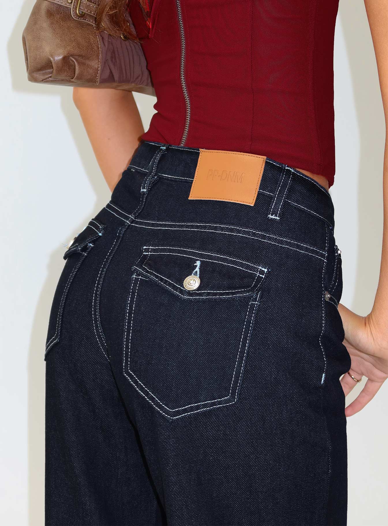 Everlong Mid Rise Straight Leg Jeans Indigo Wash - Image 8