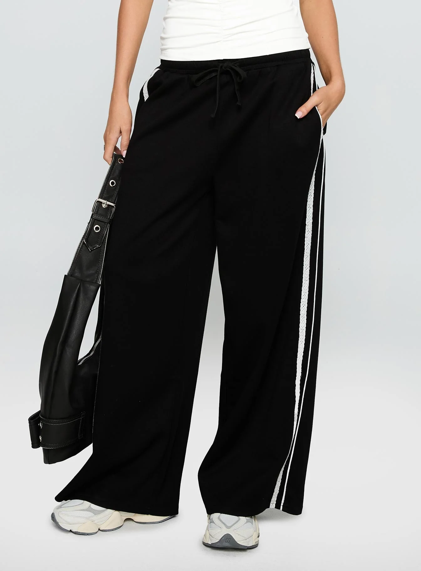 Expedition Wide Leg Track Pants Black - Image 2