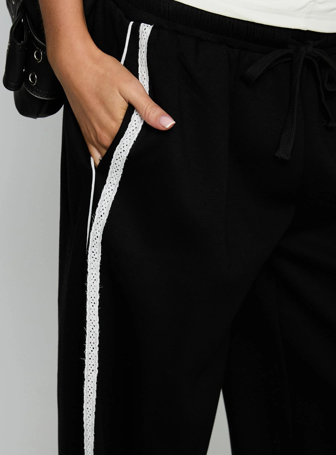 Expedition Wide Leg Track Pants Black - Image 6