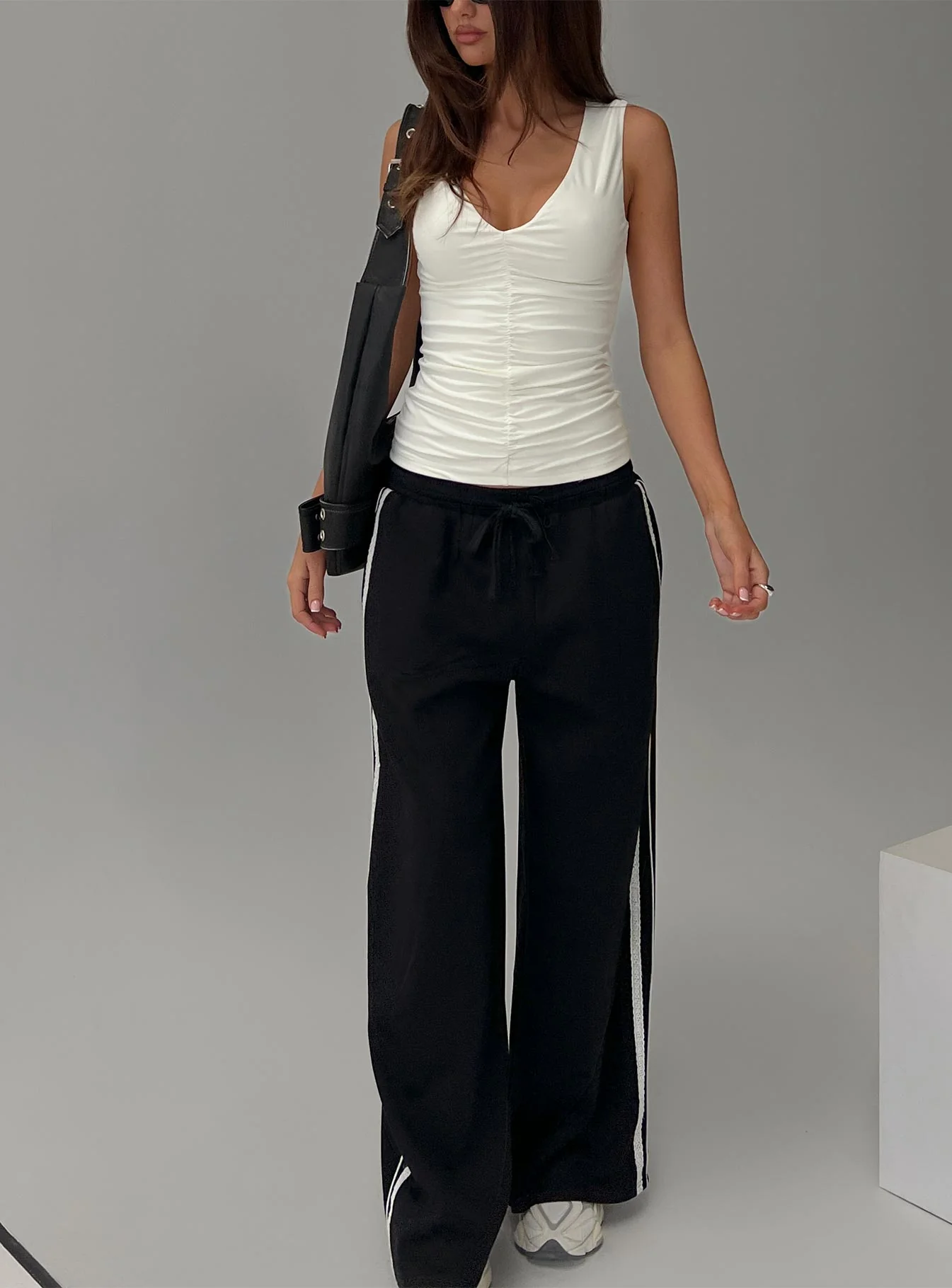Expedition Wide Leg Track Pants Black - Image 8