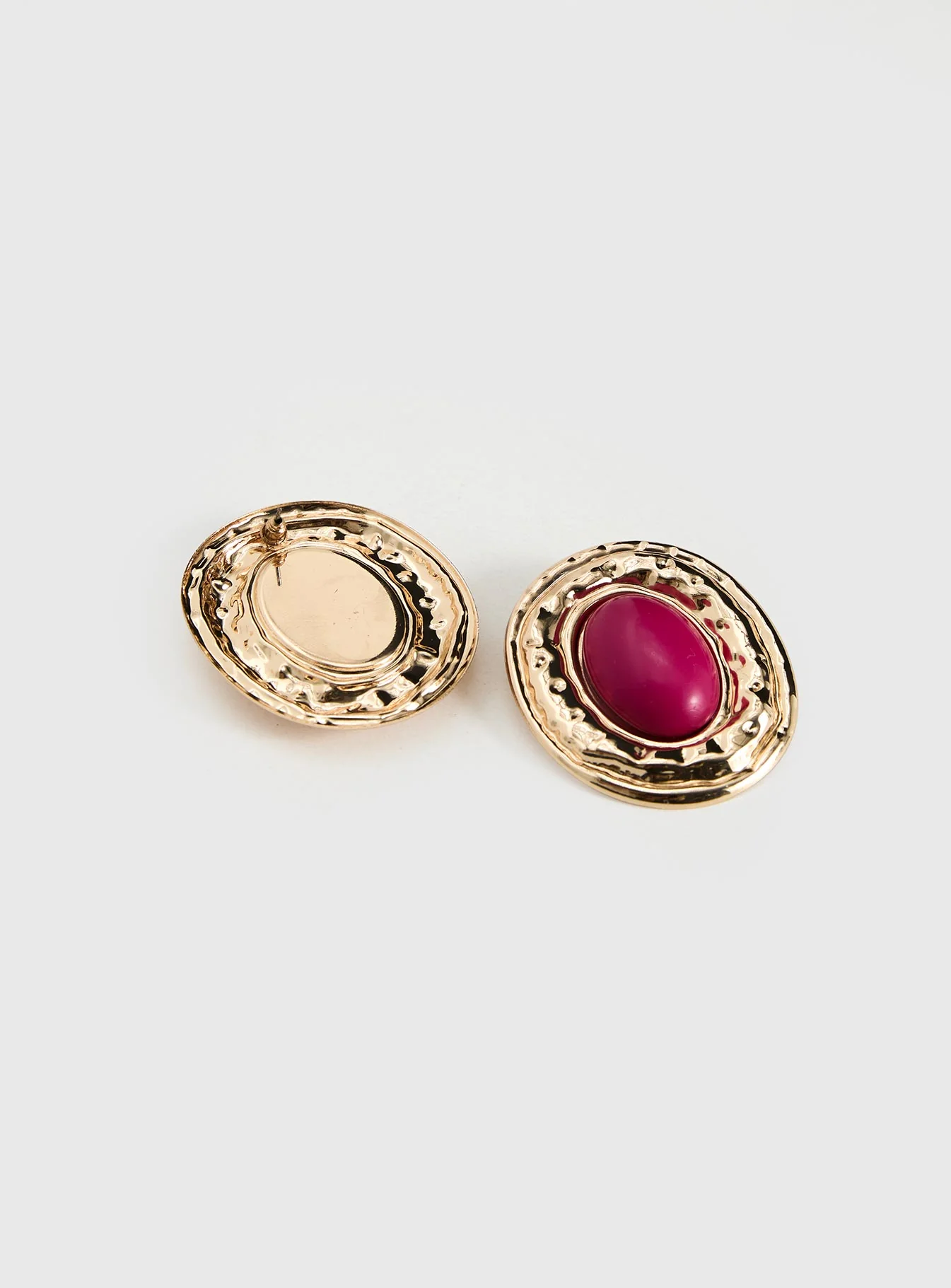 Fabiana Statement Stud Earrings Gold - Image 4