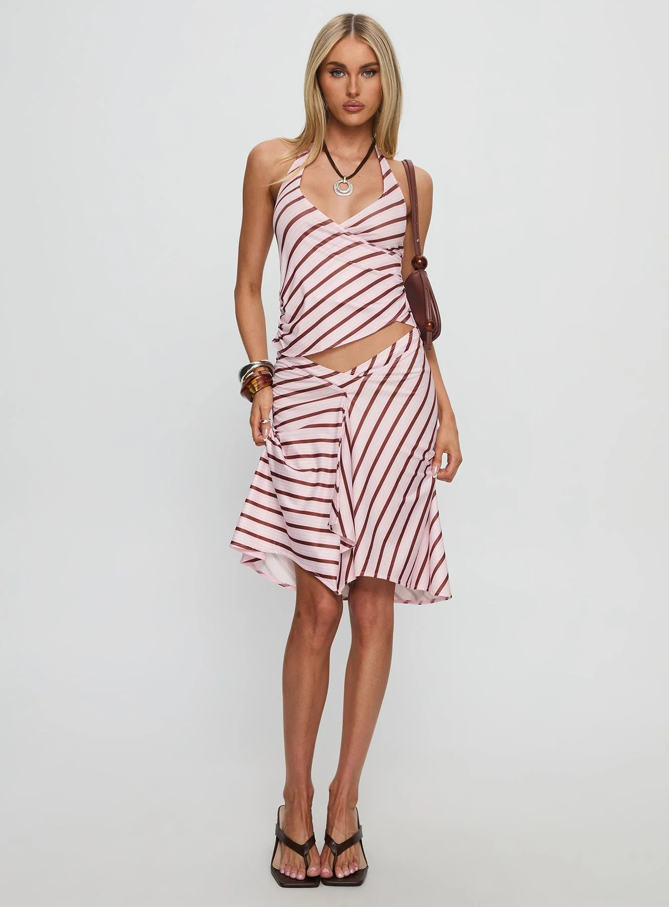 Fayez Top Diagonal Pink Stripe - Image 3