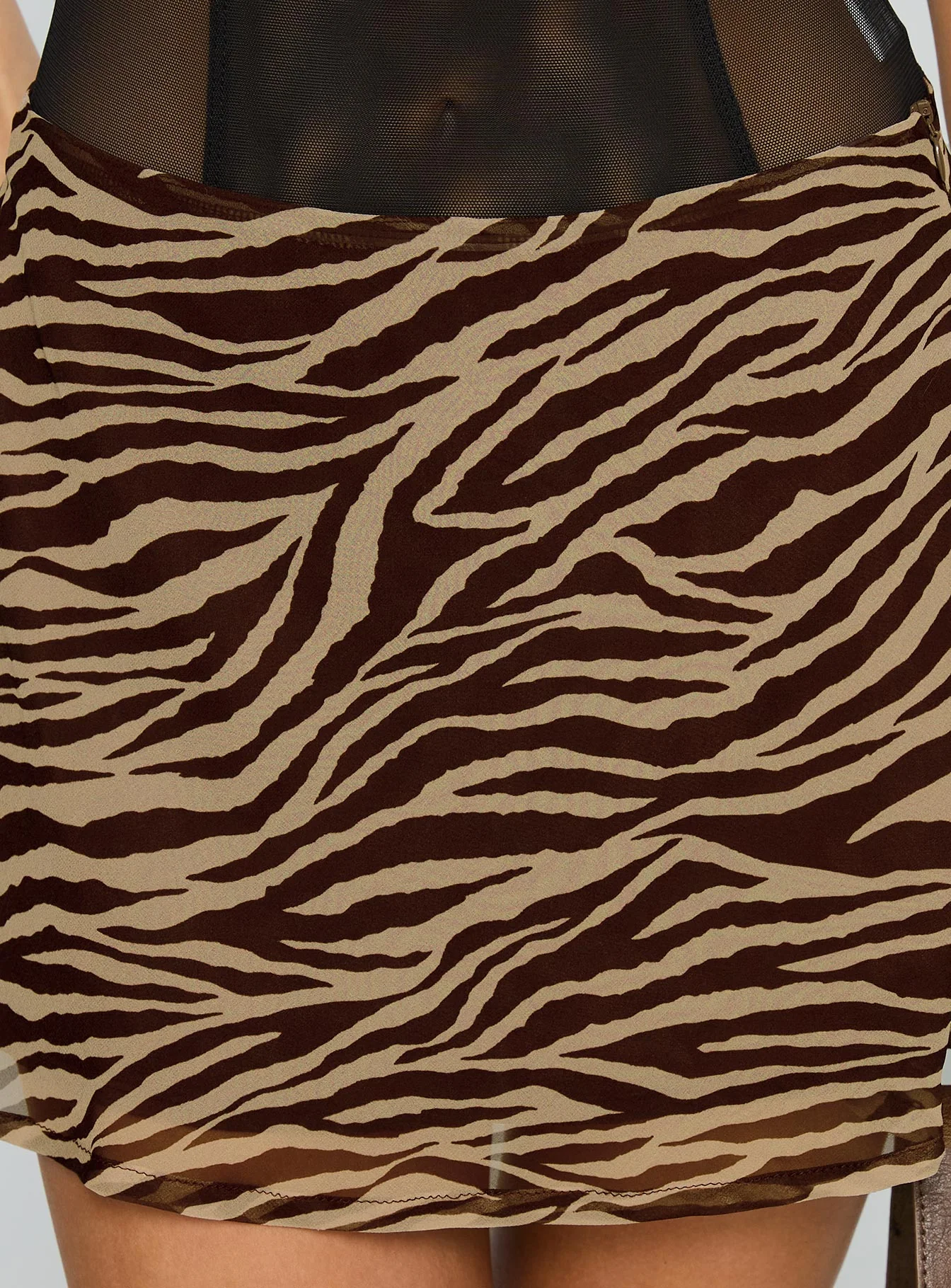 Feed The Soul Mini Skirt Brown / Zebra - Image 5