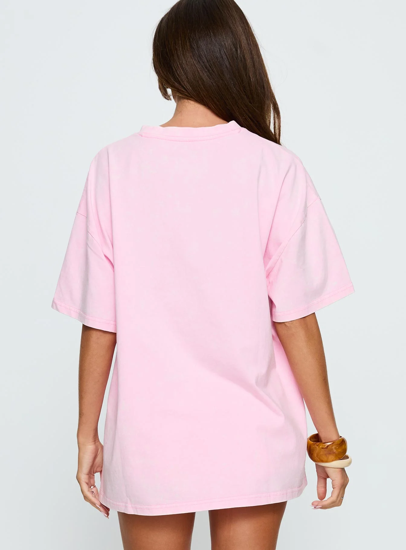 Feline Companions Oversized Graphic Tee Pink - Image 5