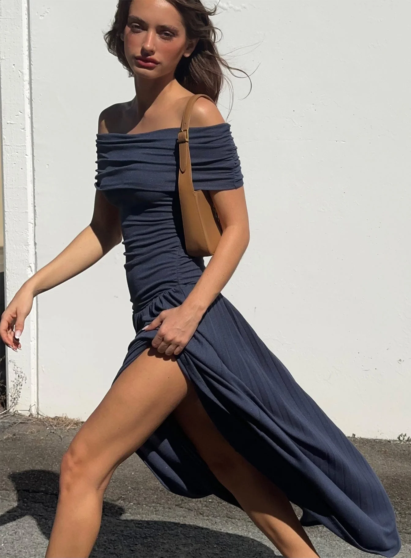 Field Of Dreams Maxi Dress Navy - Image 8