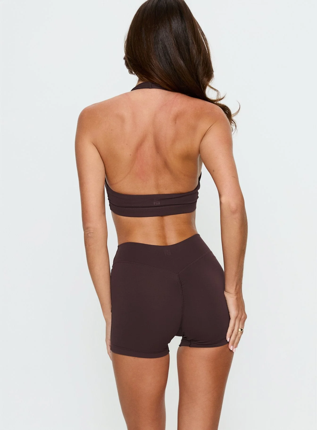 Final Form Active 4" Invisible Scrunch Shorts Brown - Image 5
