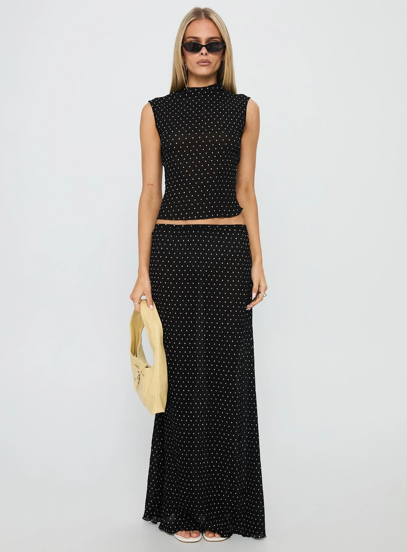 Ford Maxi Skirt Onyx Polka Dot - Image 7