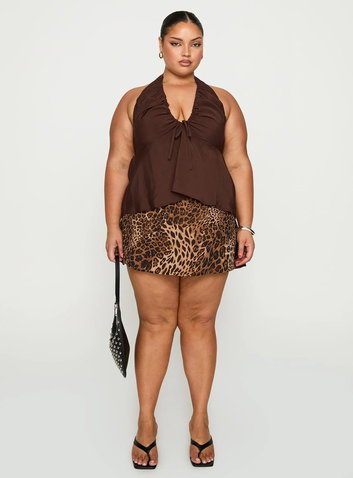 Gadot Halter Top Brown Curve - Image 7