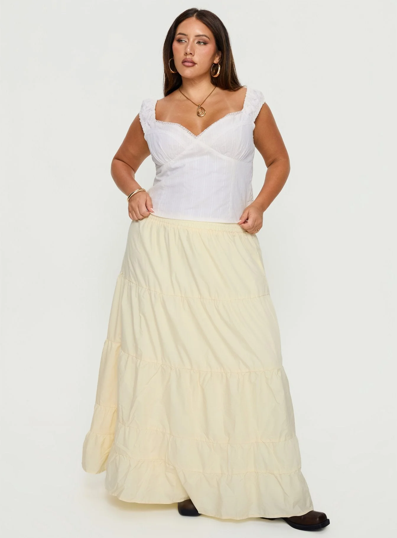 Garden Party Maxi Skirt Lemon Curve - Image 3