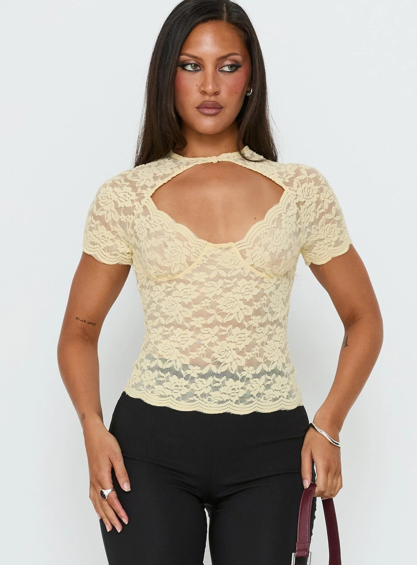 Giallo Lace Top Butter - Image 2