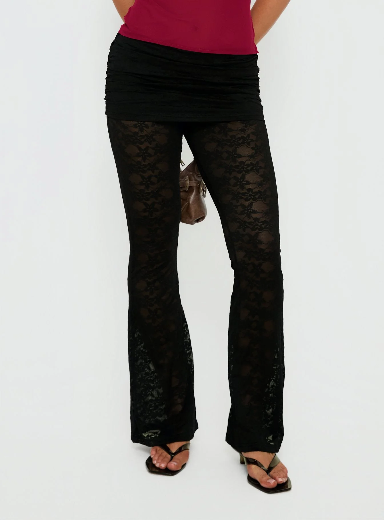 Gogo Lace Flare Pants Black - Image 2