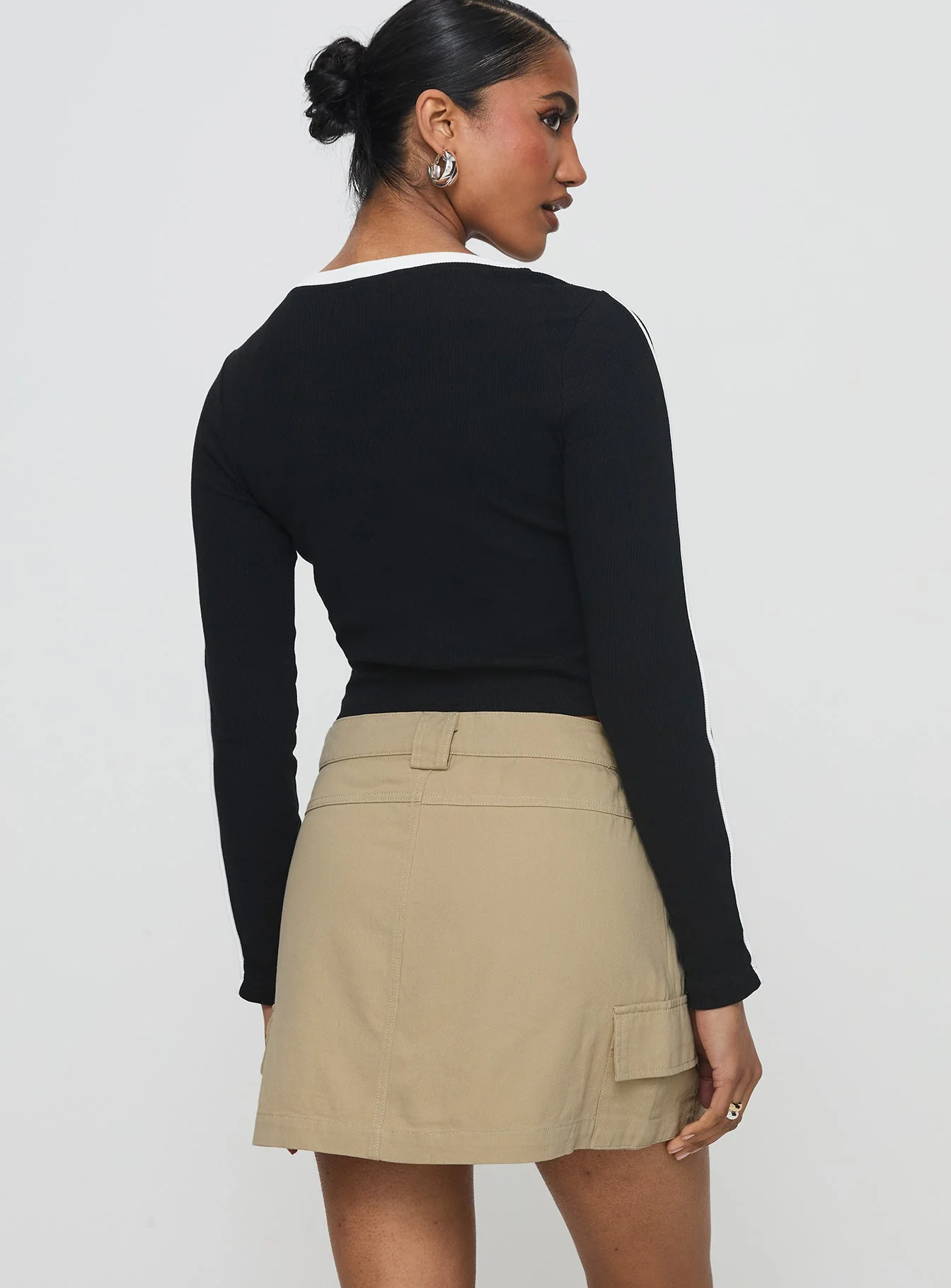 Gonzales Mini Skirt Beige - Image 5