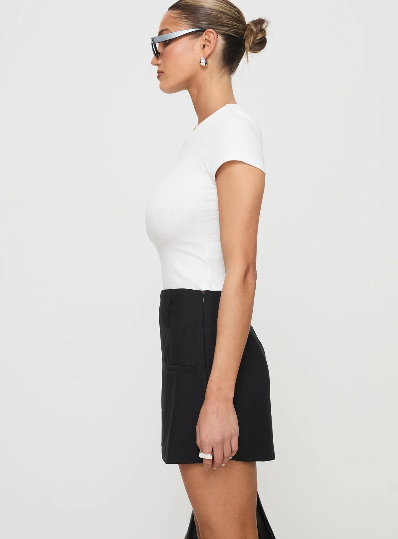 Grant My Wish Mini Skort Black Petite - Image 4
