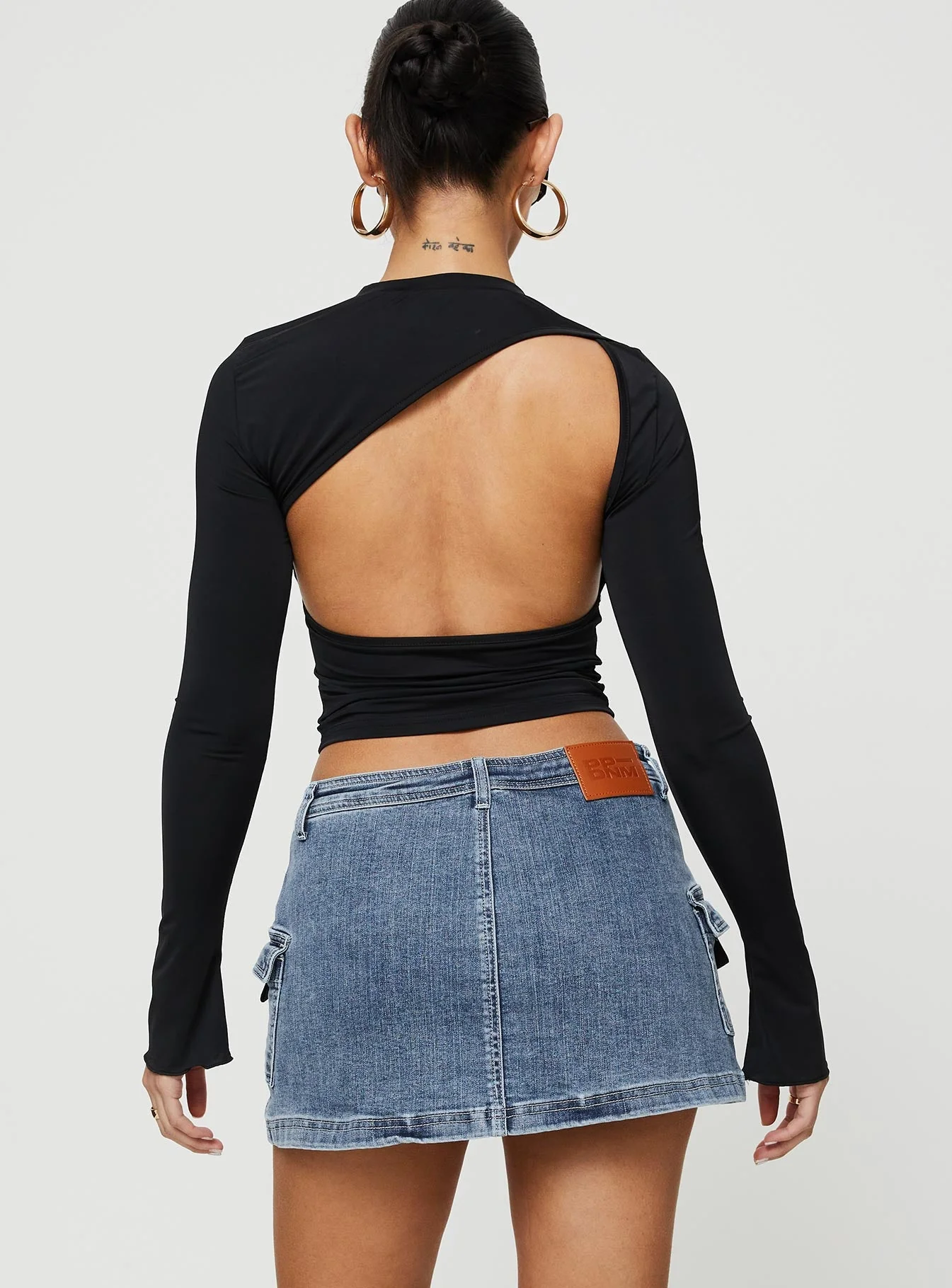Grishea Low Rise Denim Skirt - Image 7