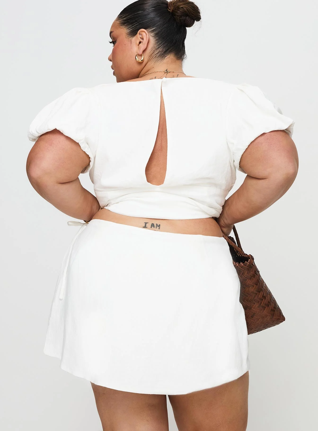 Gulliver Tie Side Mini Skort White Curve - Image 5