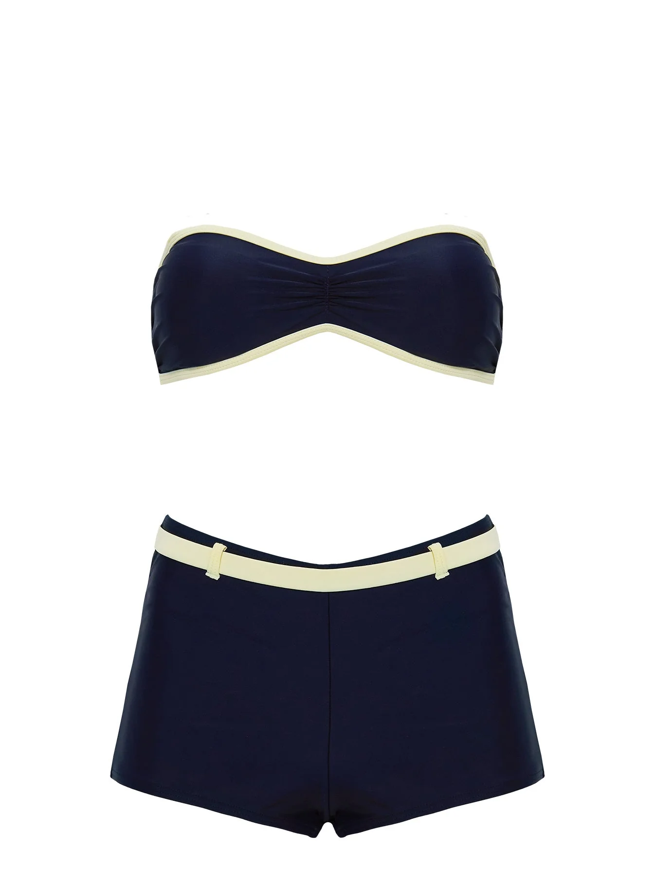 Heida Micro Swim Shorts Navy / Yellow - Image 5