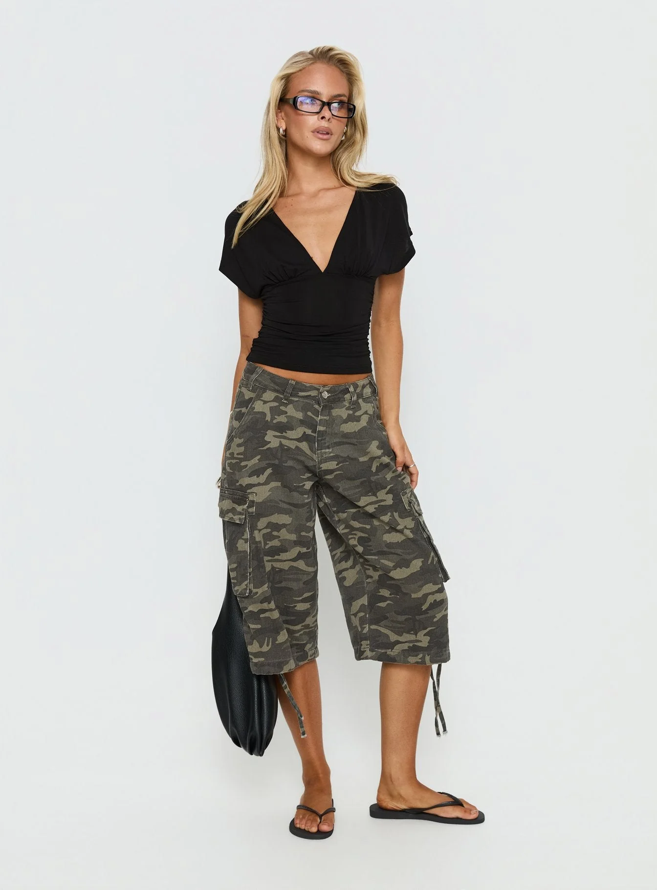 Hudsen Longline Cargo Shorts Camo - Image 2