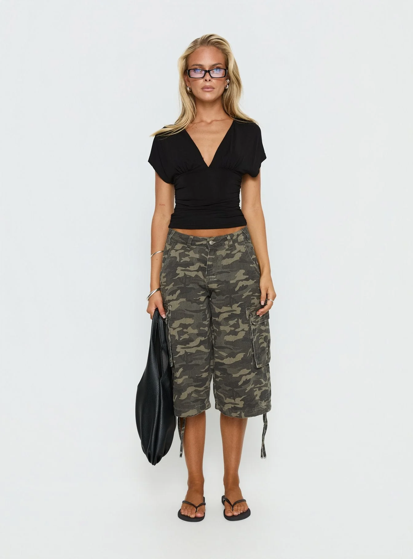Hudsen Longline Cargo Shorts Camo - Image 7