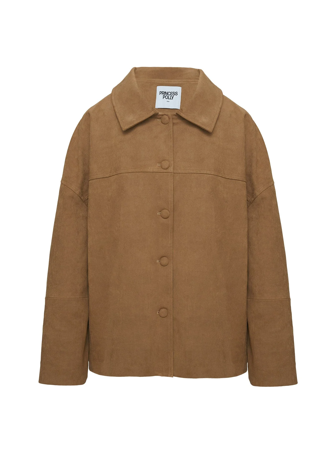 Huntsville Faux Suede Jacket Brown - Image 6