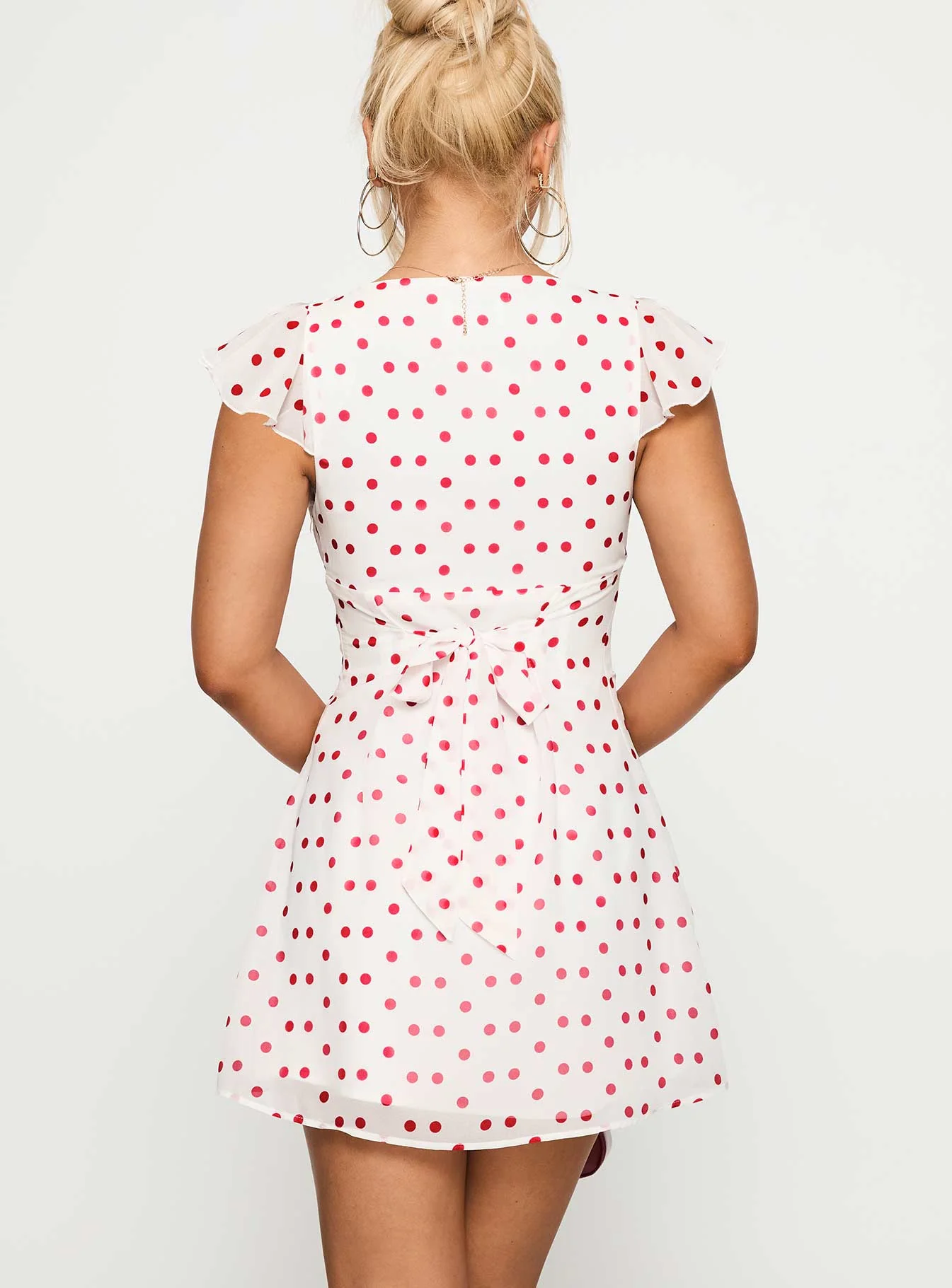I Guess So Mini Dress White / Burgundy Petite - Image 5