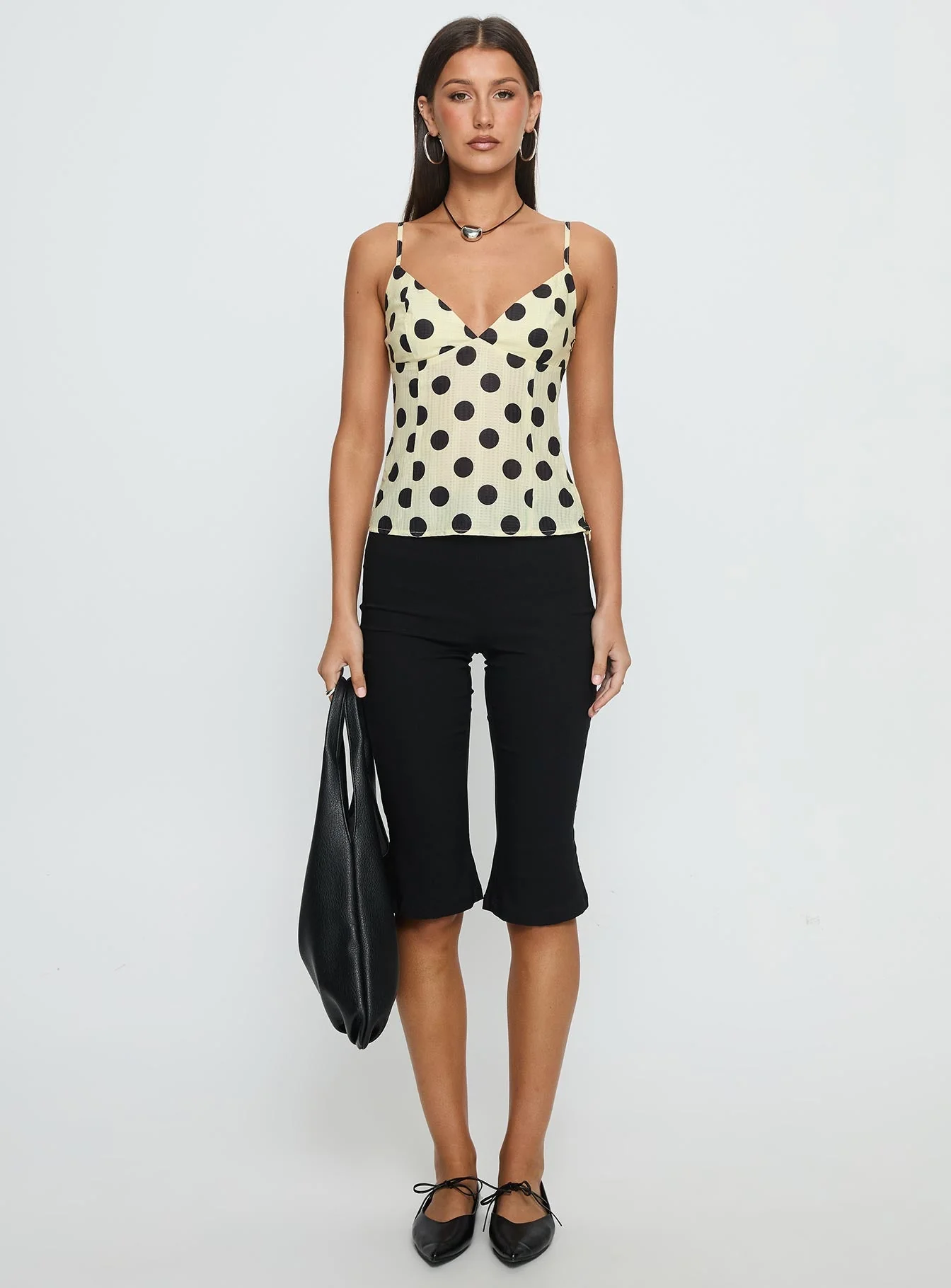 I Know Love Cami Top Yellow Polka - Image 6