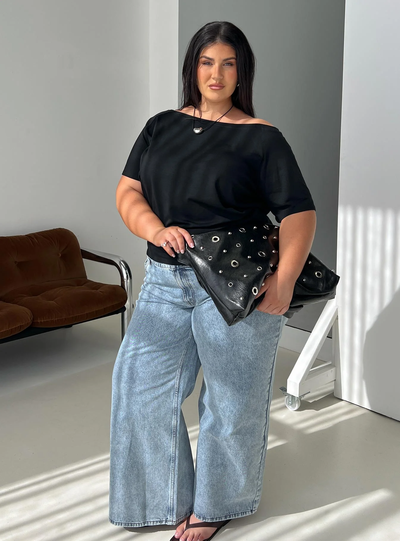 Icon Baby Off Shoulder Top Black Curve - Image 8