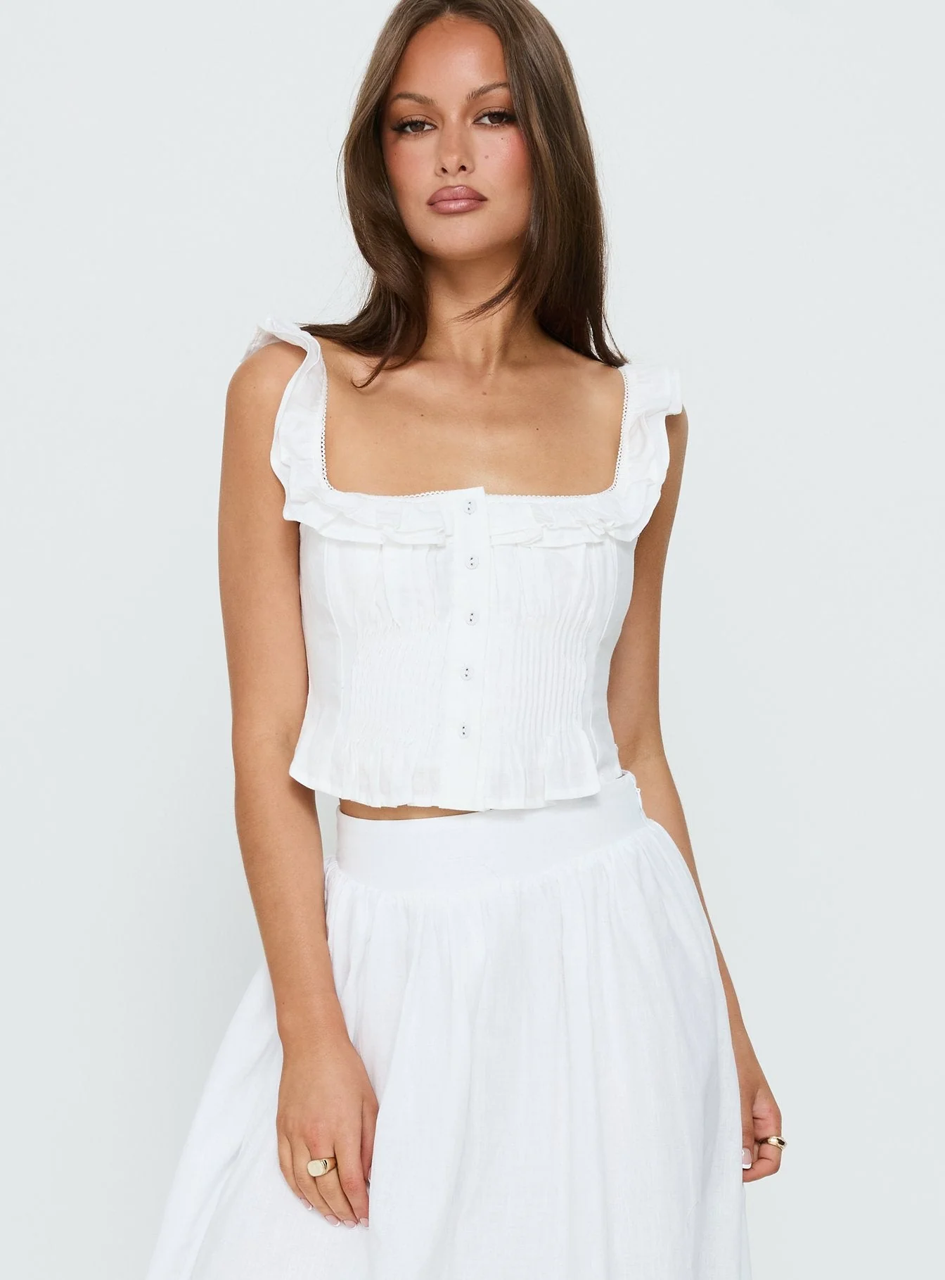 Isadoria Frill Top White - Image 2