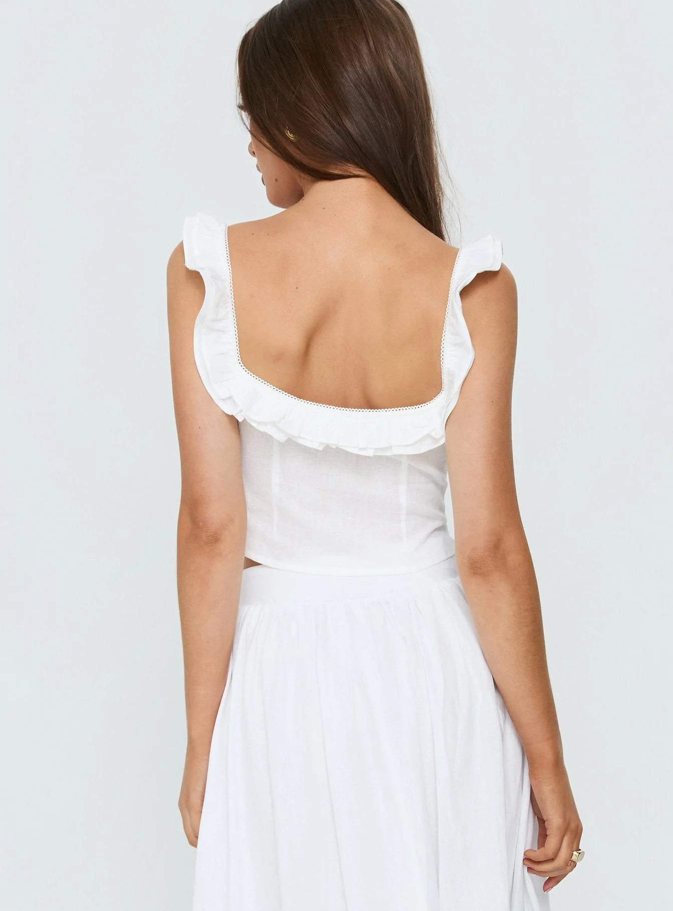 Isadoria Frill Top White - Image 5