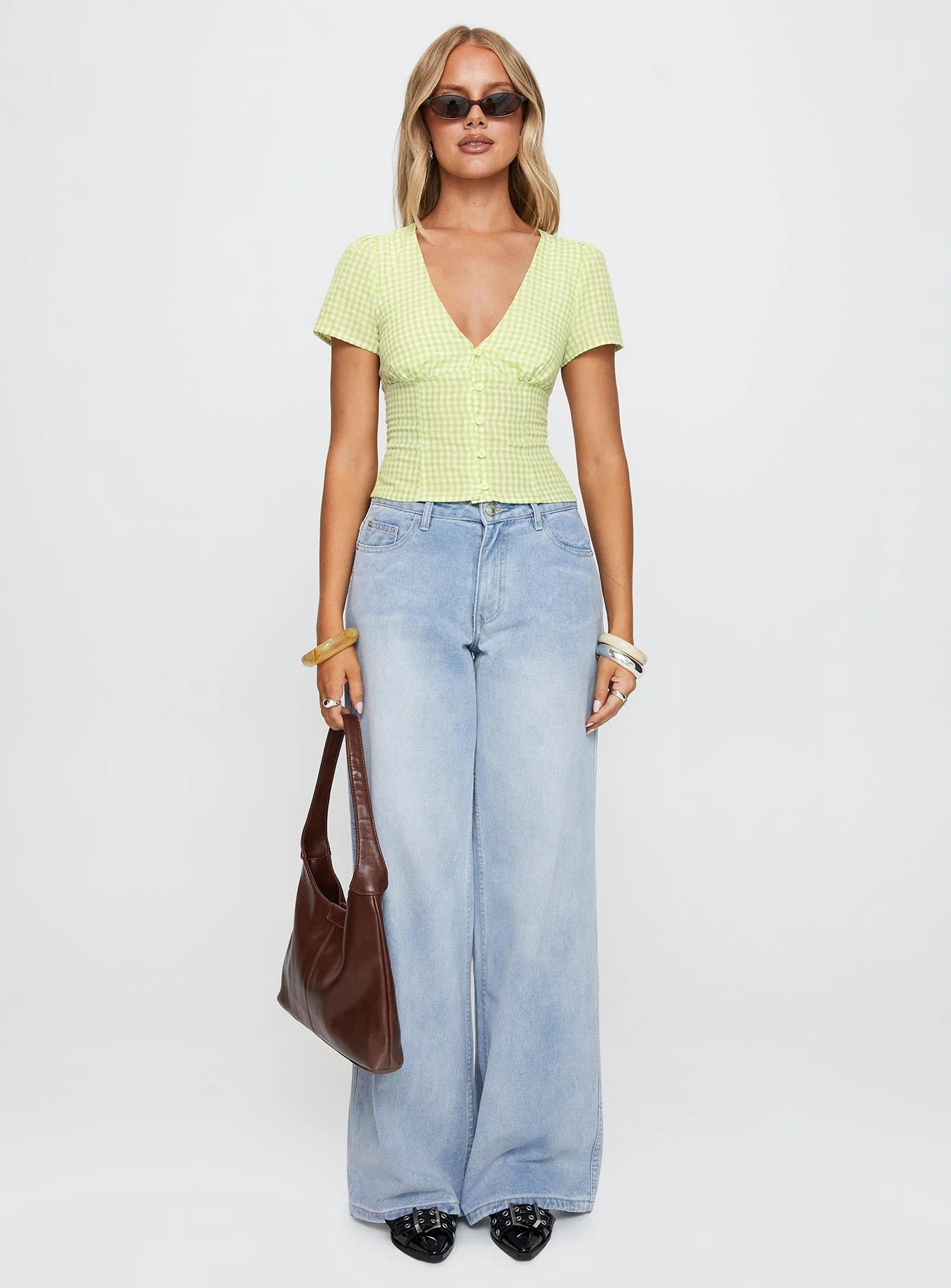 Isolda Top Green Gingham - Image 7