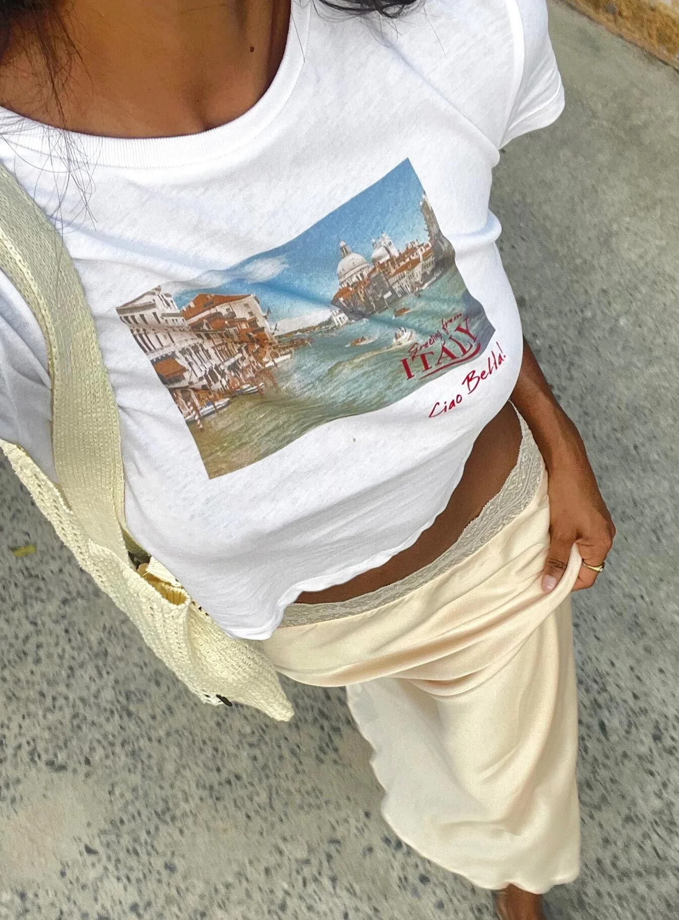 Italy Love Tee Ivory - Image 6