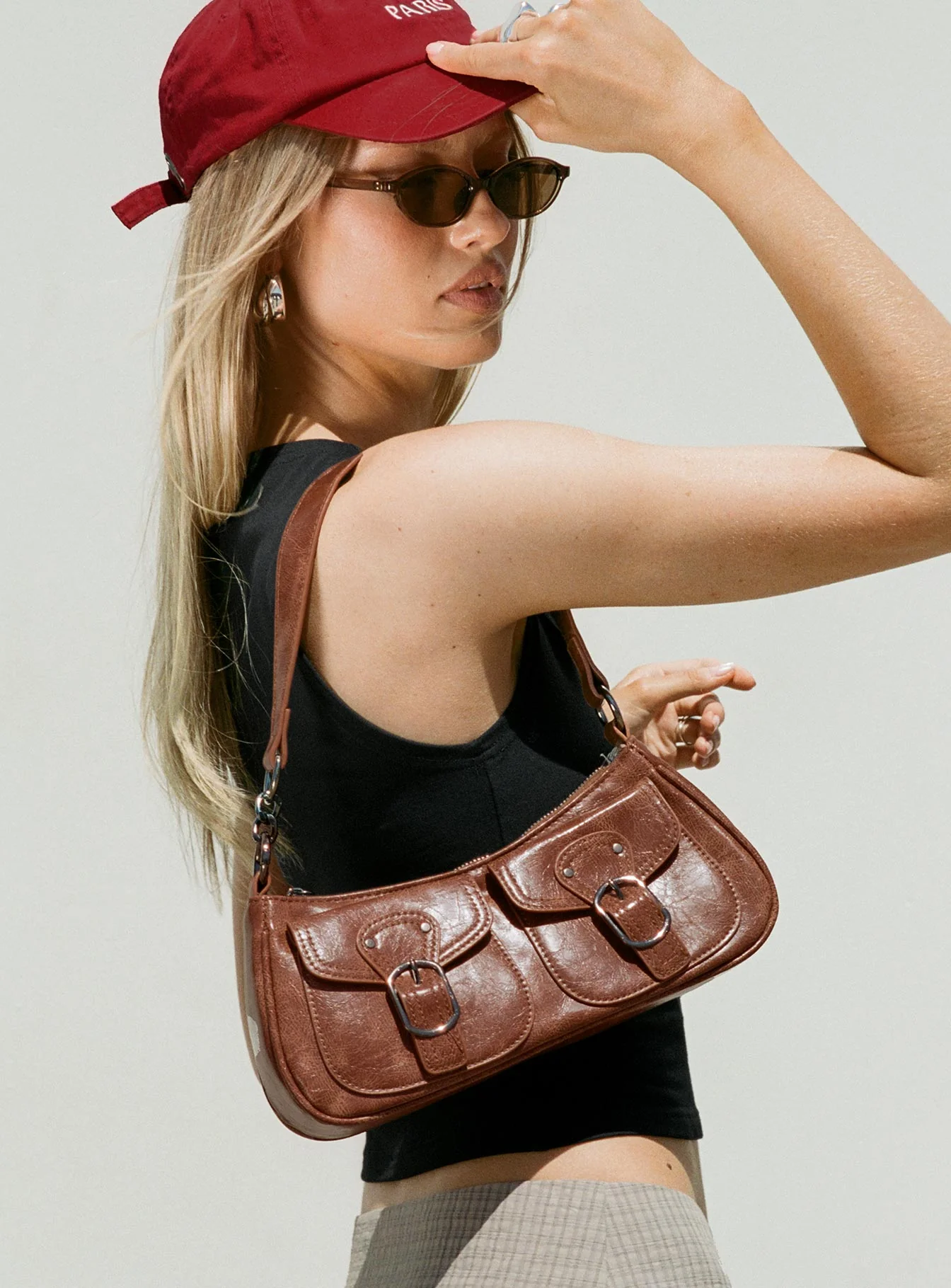 Jayalen Shoulder Bag Mid Brown - Image 5