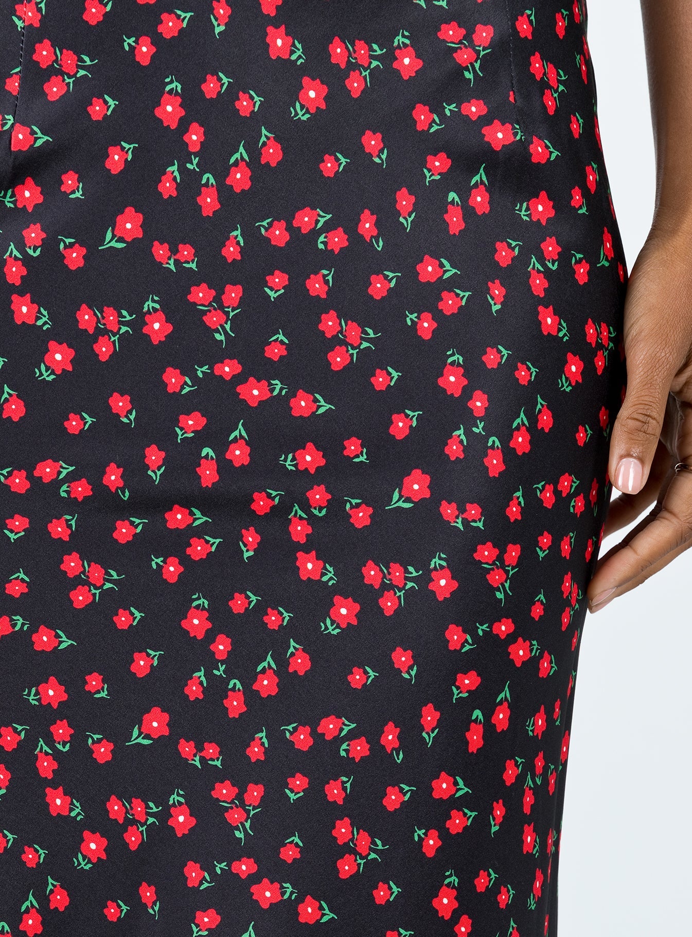 Jodie Maxi Skirt Black Floral - Image 7