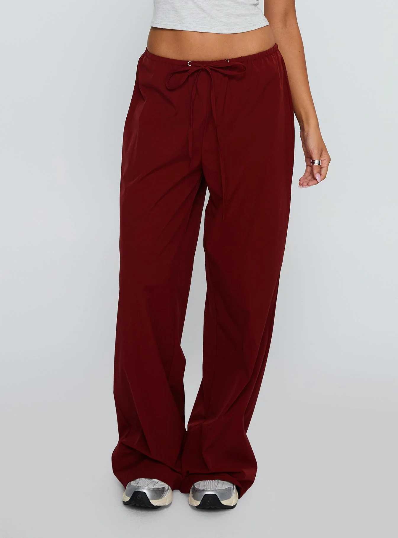 Jubel Wide Leg Pants Red - Image 2