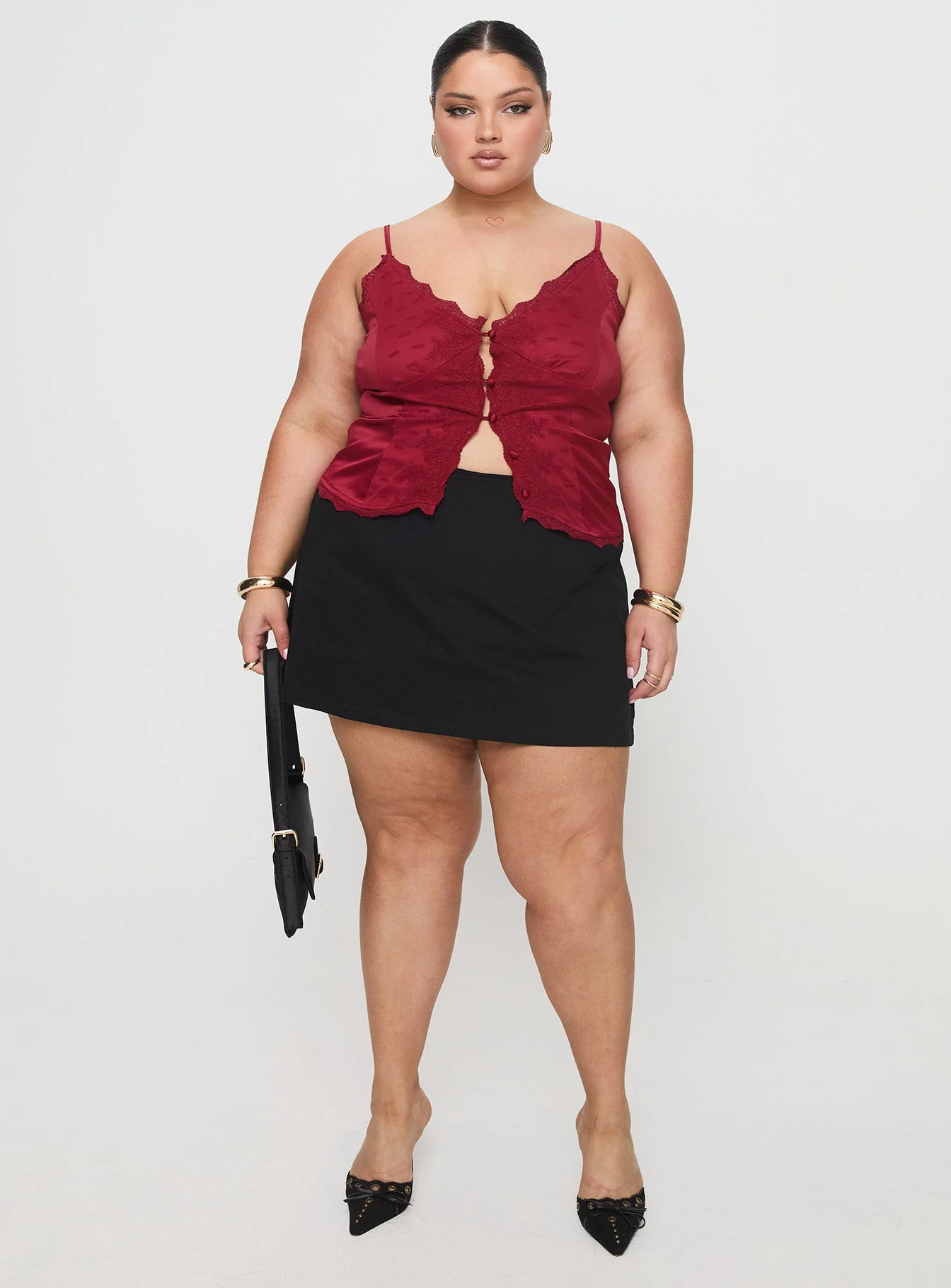 Juliana Top Dark Red Curve - Image 2