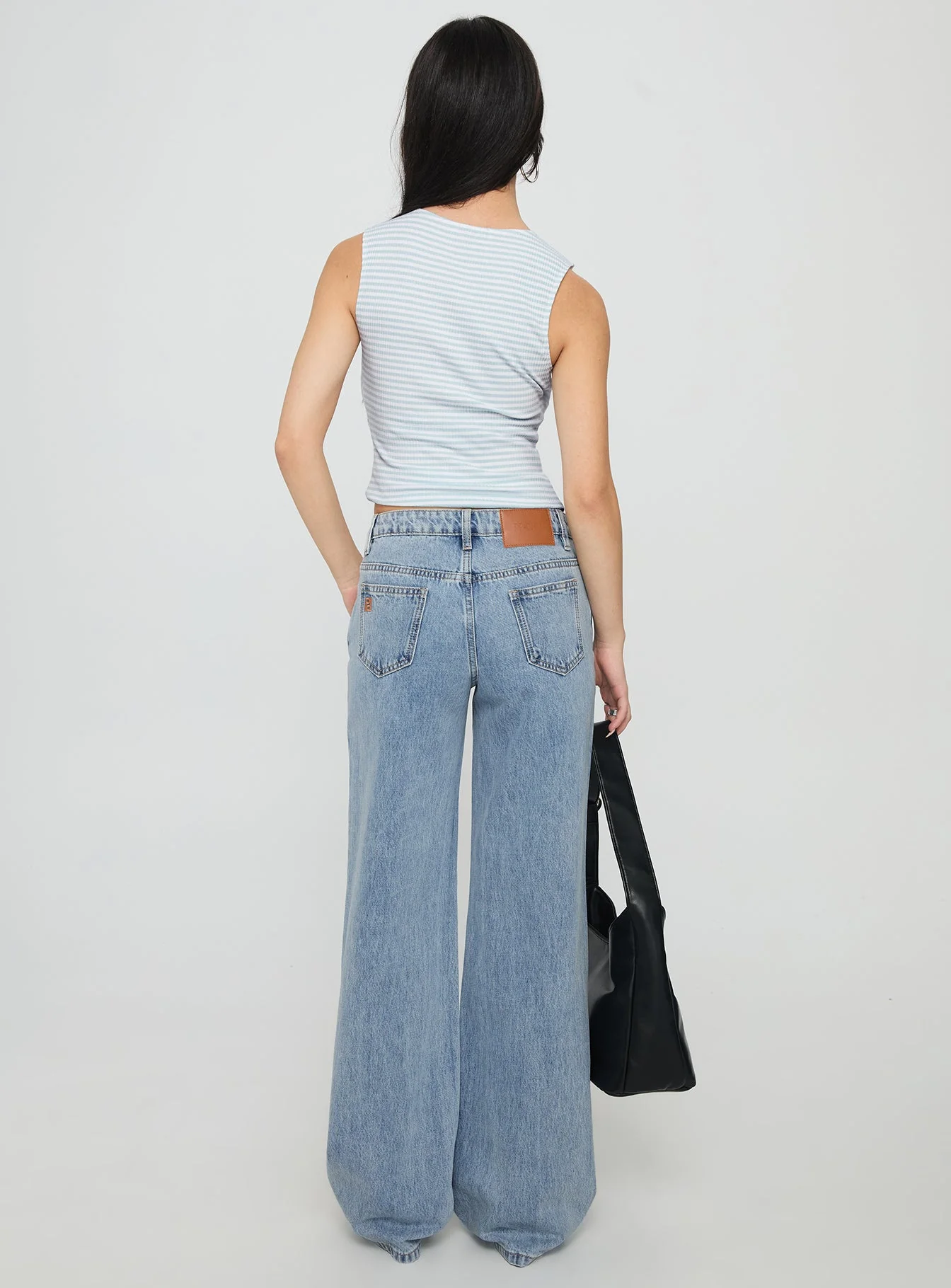 Kadison Low Rise Straight Leg Jeans Mid Wash Blue - Image 5