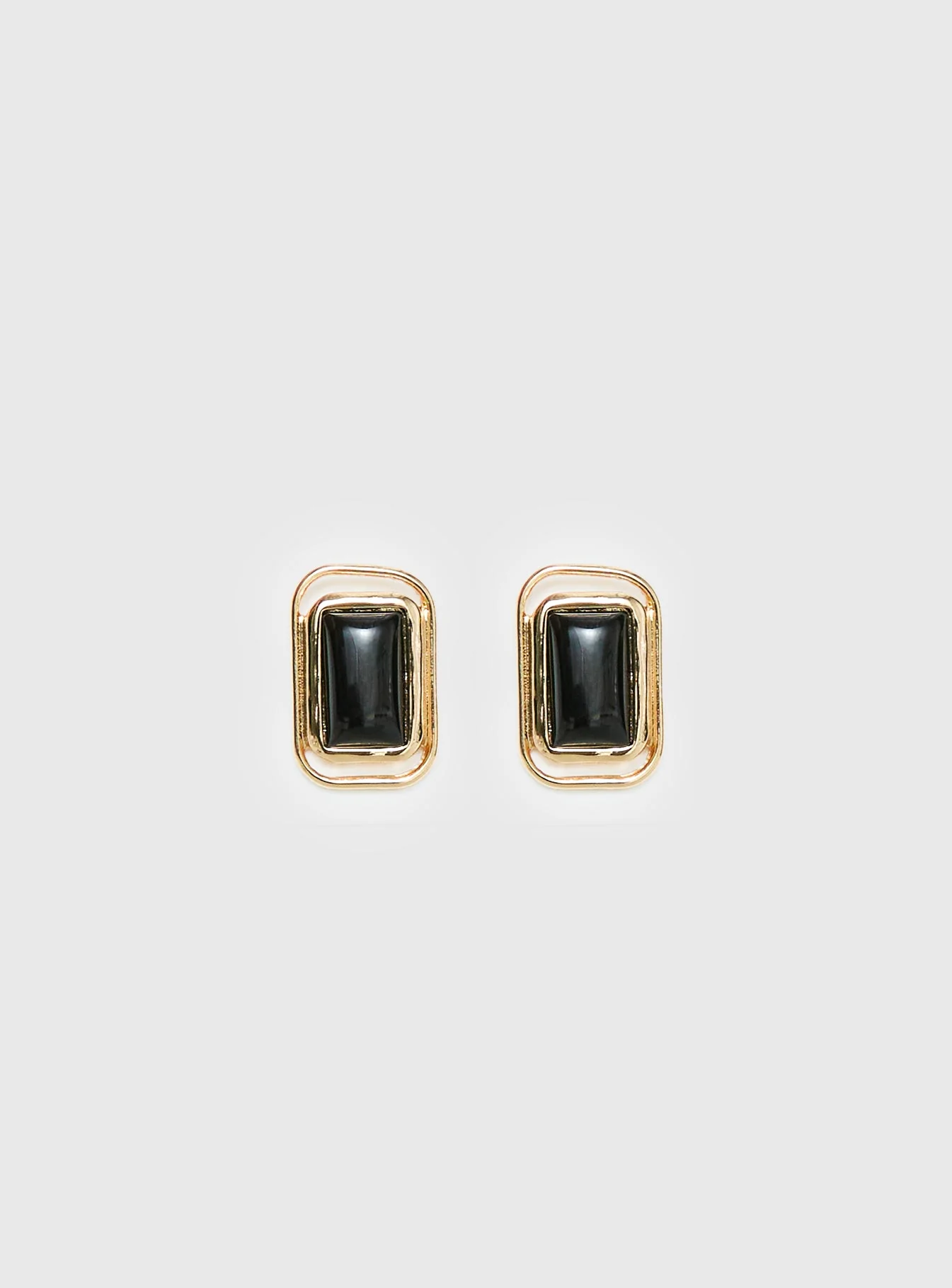 Kaelira Rectangle Earrings Gold - Image 2