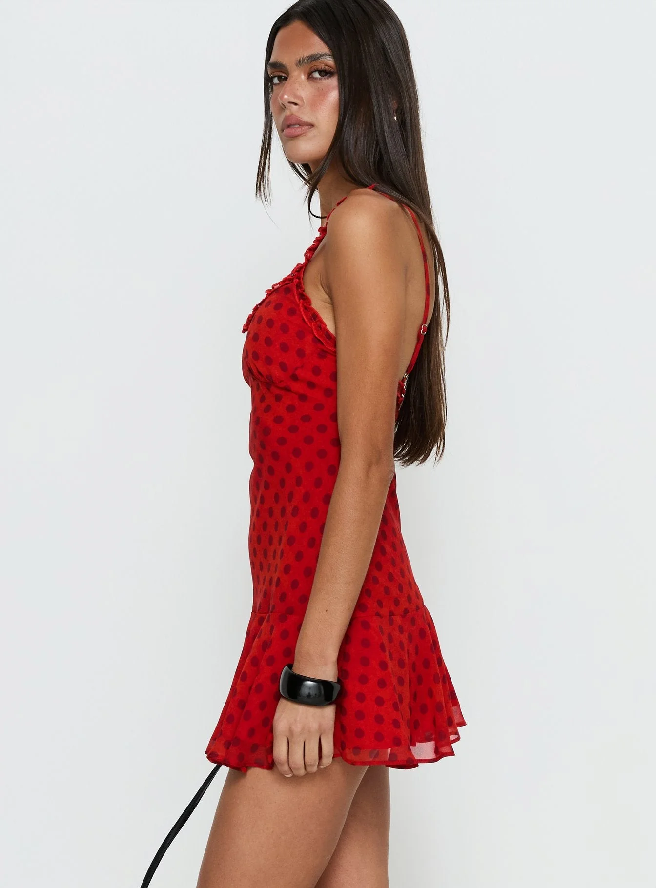 Kahla Frill Playsuit Red Polka Dot - Image 4