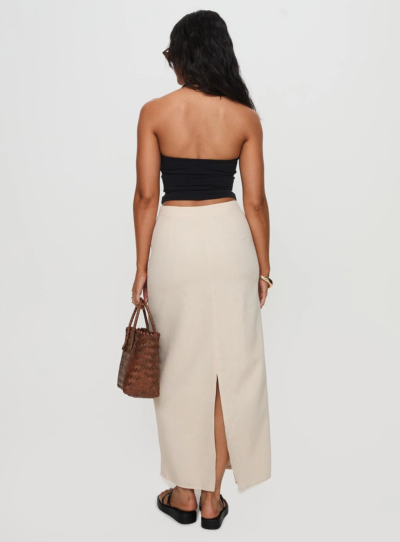 Kairyn Maxi Skirt Beige - Image 4