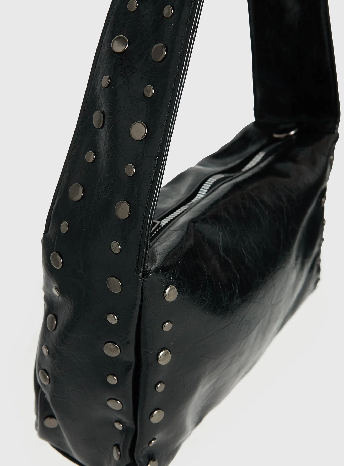 Kaiser Stud Detail Shoulder Bag Black - Image 5