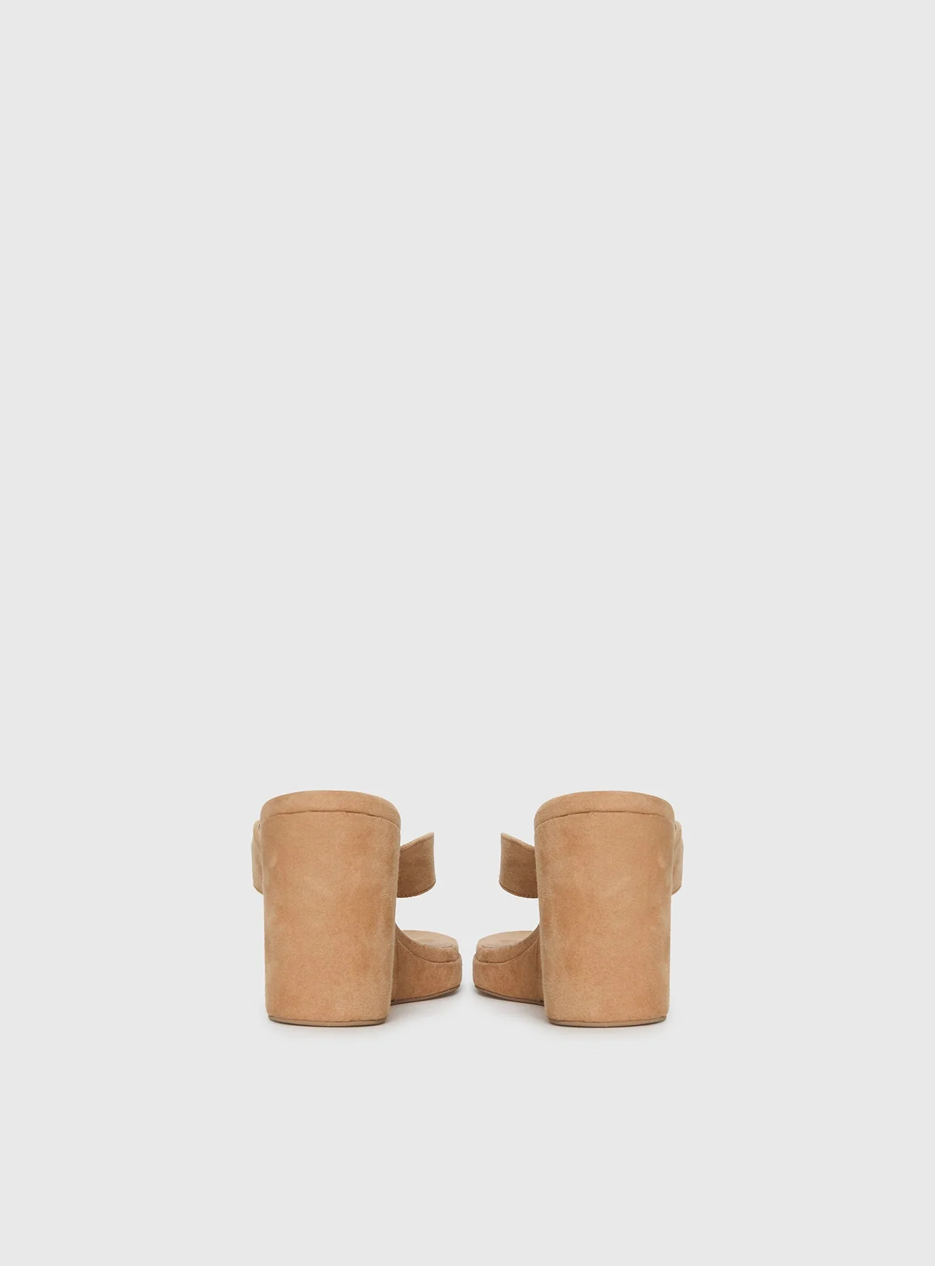 Kamiko Wedged Heels Tan Faux Suede - Image 4