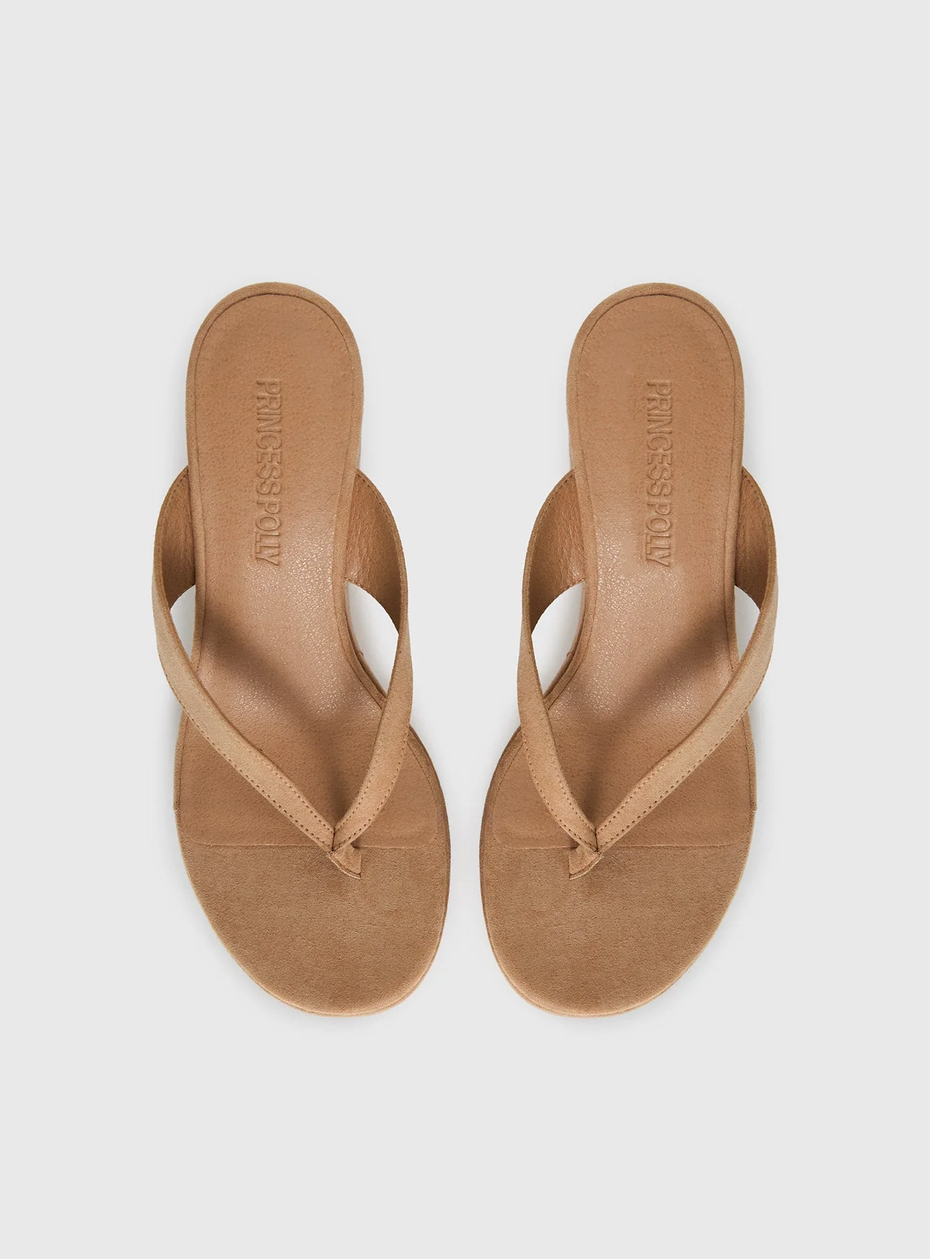 Kamiko Wedged Heels Tan Faux Suede - Image 5