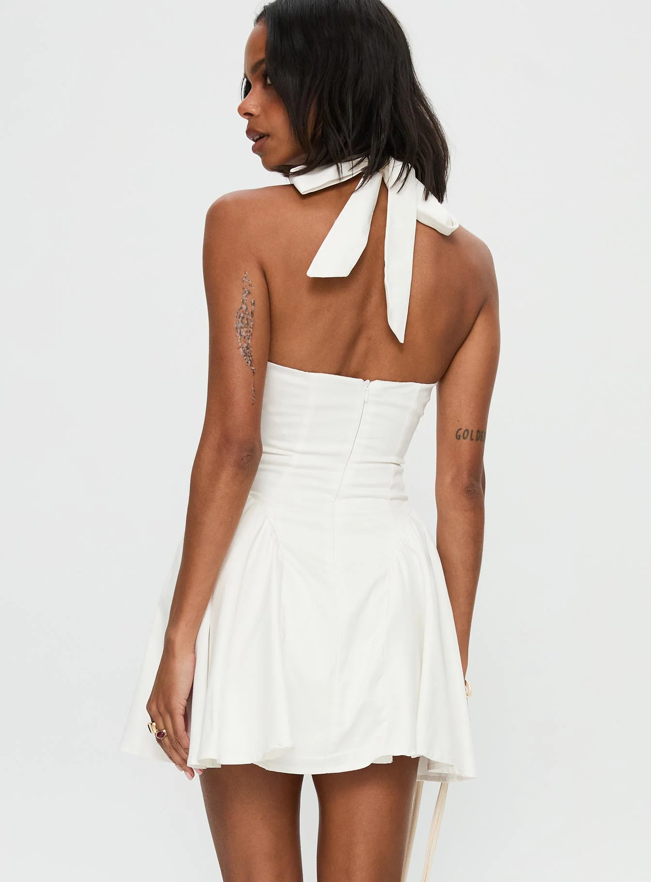 Karisse Halter Mini Dress White - Image 5
